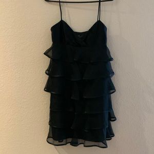 ABS by Allen Schwartz Black Ruffled Cocktail Dress Size Small Homecoming Prom